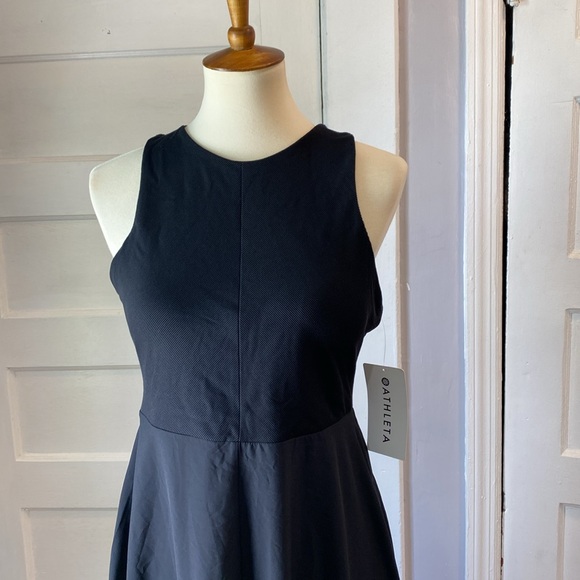 NWT Athleta Black Hybrid Support Winona Midi Dress, Size LP - Picture 6 of 14